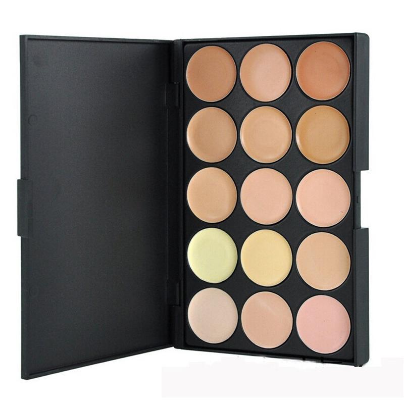 15 Color Moisturizing Cream Concealer Palette, Long-Lasting Full Coverage Correction Concealer Palette Foundation Camouflage Makeup Contour Set for Covering Correction Dark Circles Acne Blemishes #2