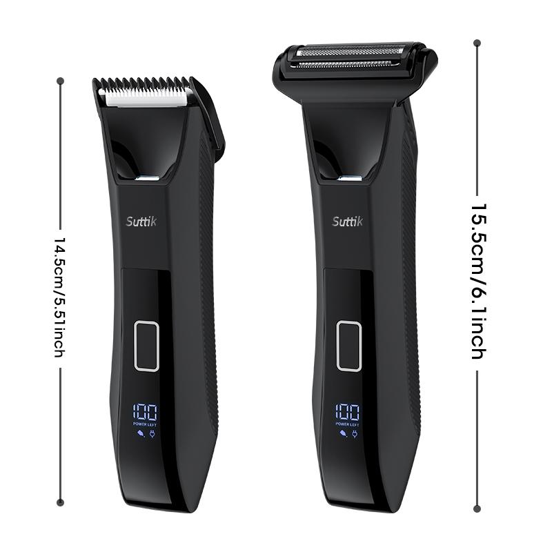 X 351 Suttik Waterproof Men's Trimmer, Hair remover,Electric Body and Private Parts Trimmer, cordless pubic Hair trimmer,interchangeable ceramic knife tip,Body Ball Trimmer and Razor,Halloween, Christmas and Fall gifts,Body hair trimmer male hygiene