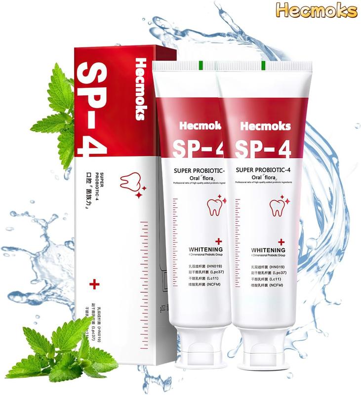 Hecmoks SP-4 Toothpaste: Manage Oral Health, Whiten Teeth, Freshen Breath. Reduces Stains & Maintains Hygiene. Effective Whitening Toothpaste