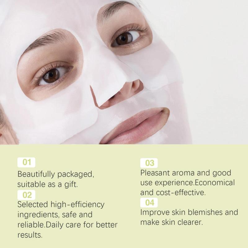 Collagen & Vitamin C Facial Mask, 4 Counts box Moisturizing Brightening Facial Mask, Hydrating Firming Face Mask, Face Care Product for Women & Men