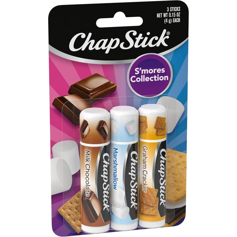 ChapStick S'more Collection Variety Pack Lip Balm Tube, Lip Care, 0.15 Ounce (Pack of 3)