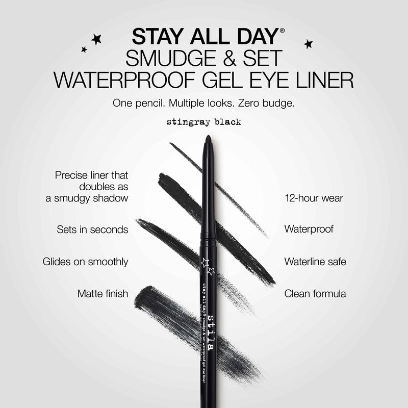 Stay All Day® Smudge & Set Waterproof Gel EyeLiner; smudge-proof, long wearing, Makeup Eyeliner Lipliner Cosmetic