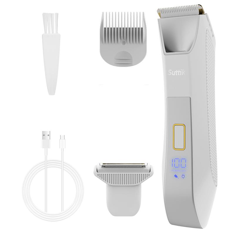 X 351 Suttik Waterproof Men's Trimmer, Hair remover,Electric Body and Private Parts Trimmer, cordless pubic Hair trimmer,interchangeable ceramic knife tip,Body Ball Trimmer and Razor,Halloween, Christmas and Fall gifts,Body hair trimmer male hygiene