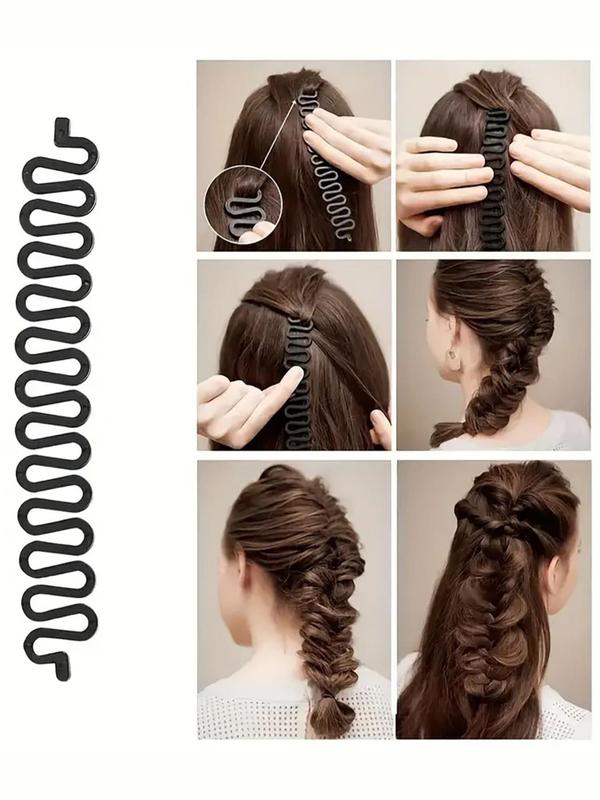 6pcs Hair Braiding Tool, Diy Hair Design Styling Tool Kit Updo Ponytail Maker Accessories Hair Braid Kit Set