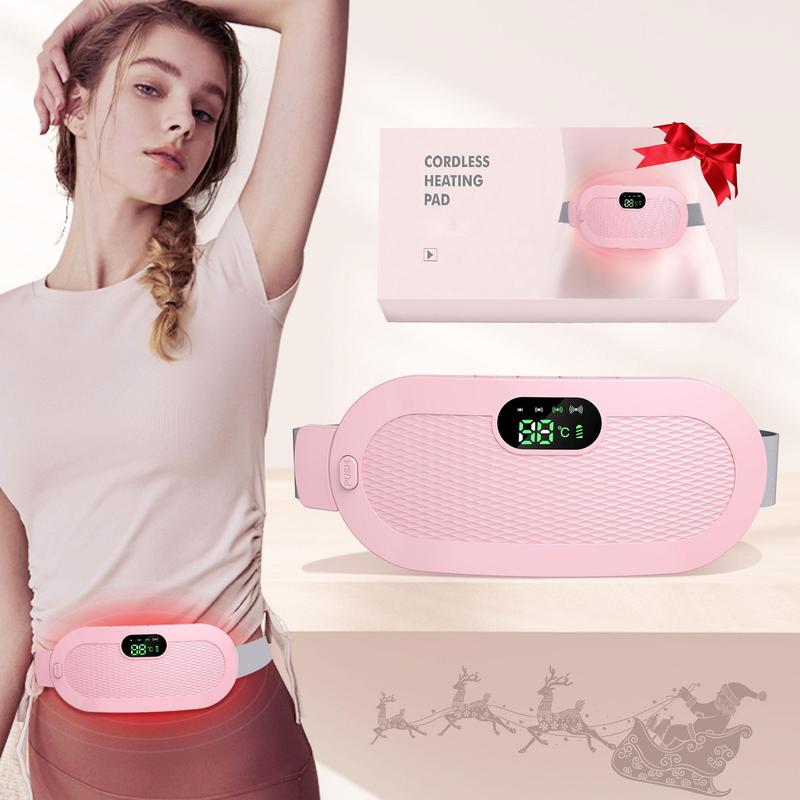 Cordless Heating Pad, 1 Count Heated Adjustable Temperature Uterine Warmer Abdominal Massage Belt, Hot Cordless Massage Warmer Heated Belt For Women and Girls, Wonderful Gift Heat Stick