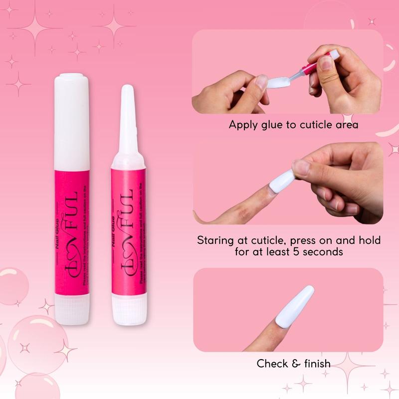 Lovful Liquid Glue 10Pcs Liquid Adhesive Perfect for Press On Nails Durable and Easy Application