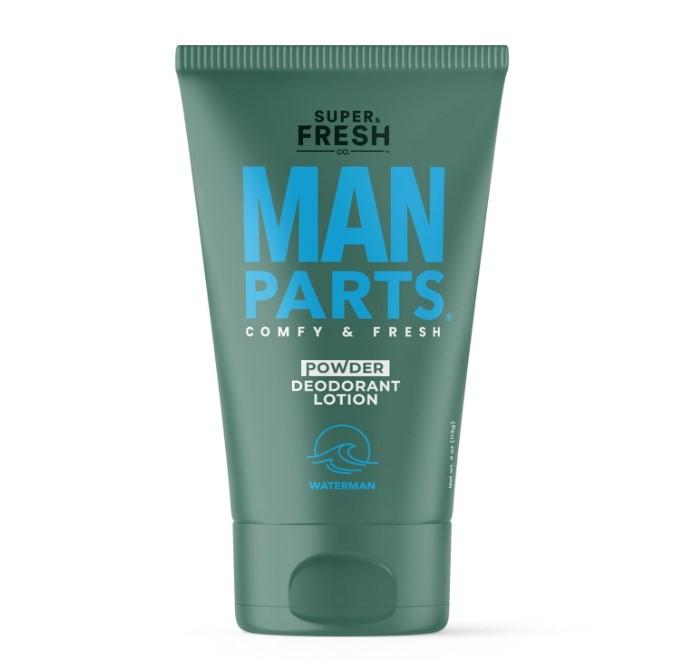 Super Fresh Man Parts Ball Deodorant for Men - POWDER LOTION - Mens Hygiene Cream for Groin, Butt, & Body - Fresh Control Odor, Anti Chafing, Stop Itch, Absorb Sweat - Aluminum Free - 4 oz Tube