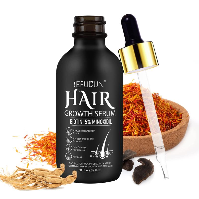 3Counts 5% Minoxidil Hair Serum for Men and Women, Hair Care Serum for Thicker Longer Fuller Hair, with Hair Roller Set