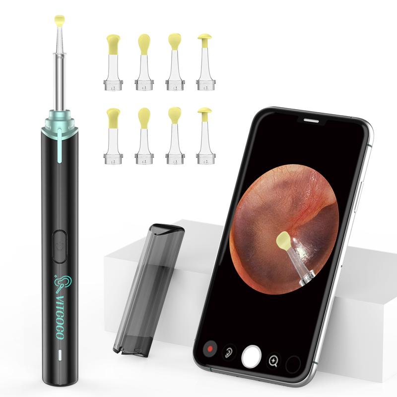 VITCOCO The Latest Earwax Removal in 2024, 1920P FHD Wireless Smart Visual, Ear Cleaner, Ear Wax Removal Kit, 3.9mm Ear Endoscope Camera for iPhone, Ipad & Android And Smart Phones, Removal Drops, Removal Tool, Earwax Removal, Otoscope