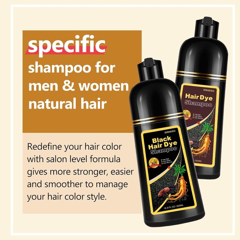 Instant Natural 3-in-1 Blonde Brown Hair Dye Shampoo , Instant Hair Color Shampoo for Women Men,Grey Hair Coverage in Minutes, Herbal Formula,Haircare