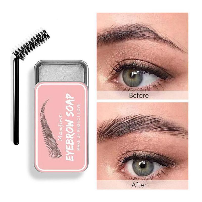 Long Lasting Clear Eyebrow Wax with Eyebrow Brush, Natural Look Eyebrow Styling Wax, Lightweight Eyebrow Setting Gel, Eyebrow Primer Makeup Set for Women