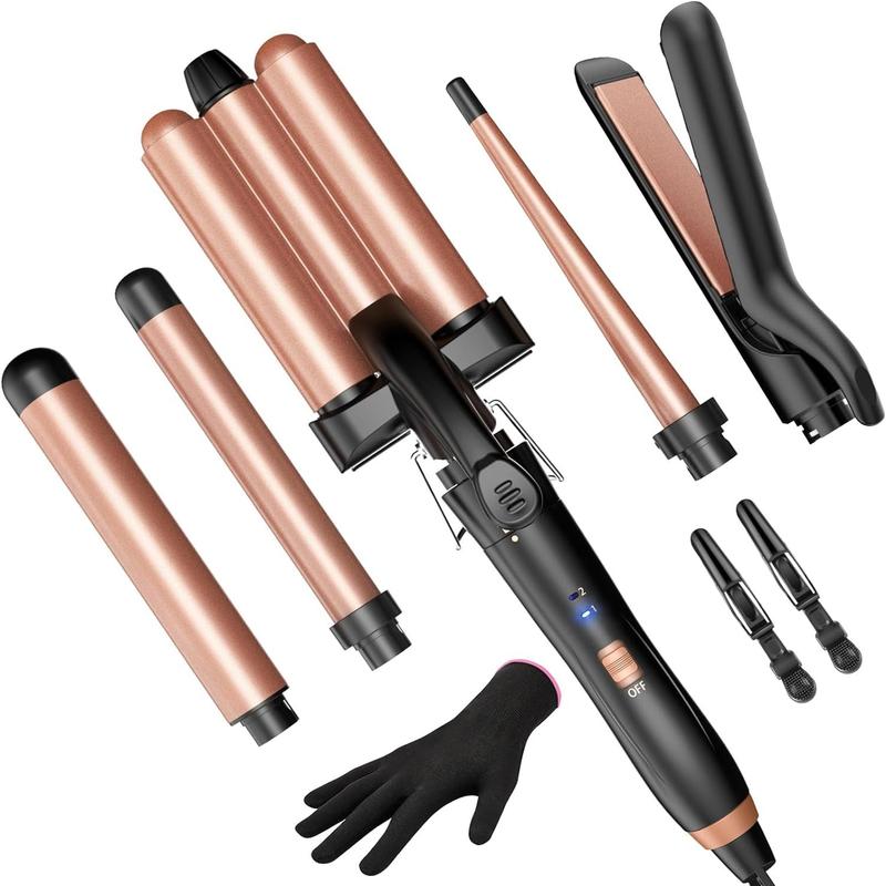 5 in 1 Hair Curler Set, Hair Straightener & Hair Curler & Accessories, Professional Hair Styling Tool for Women & Girls