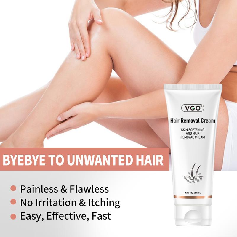 VGO Hair Removal Lotion Cream, 120ml   4.0oz Body Care Unisex-A2 Wax Gentle Comfort Cosmetic