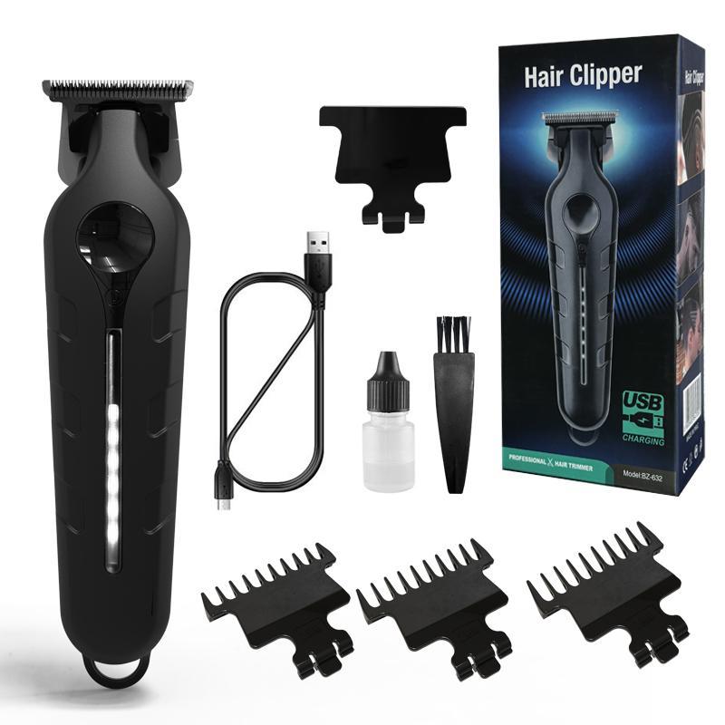 USB Rechargeable Hair Clipper, 1 Set Electric Adjustable Hair Trimmer with Limited Comb & Cleaning Brush, Professional Hair Trimmer for Men, Christmas Gift