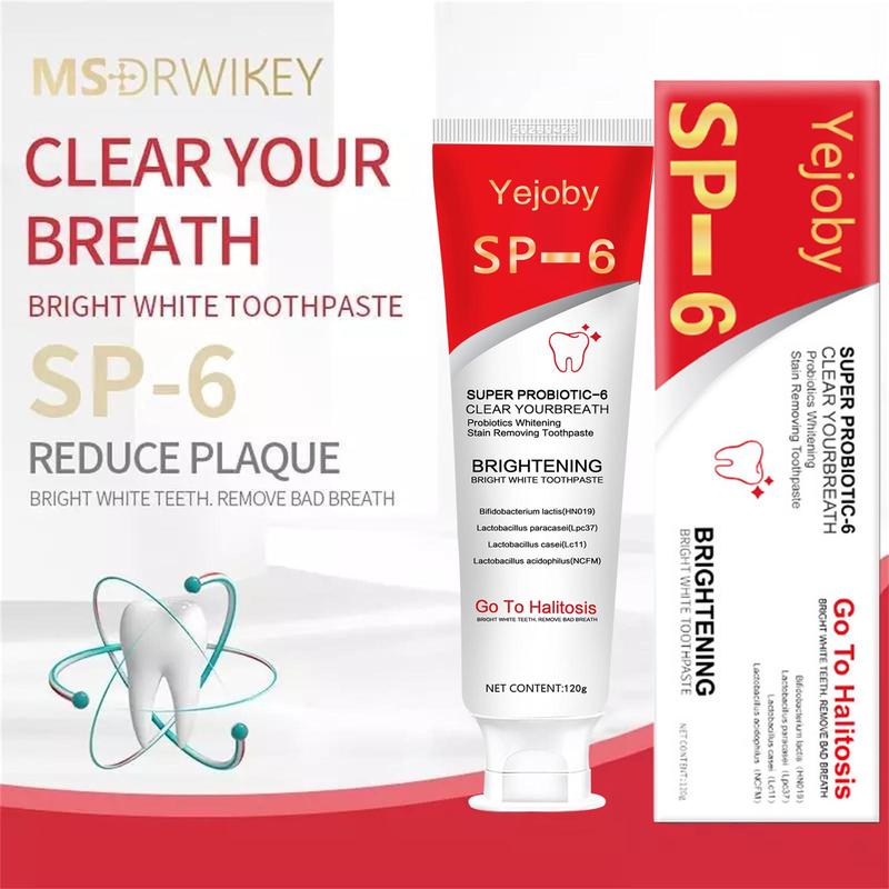 Probiotics Bright White Toothpaste, Sp 6 Toothpaste, Sp-6 Ultra Whitening Toothpaste, Ultra Whitening Toothpaste Sp-6, Sp-6 Probiotics Whitening Toothpaste, Fresh Breath