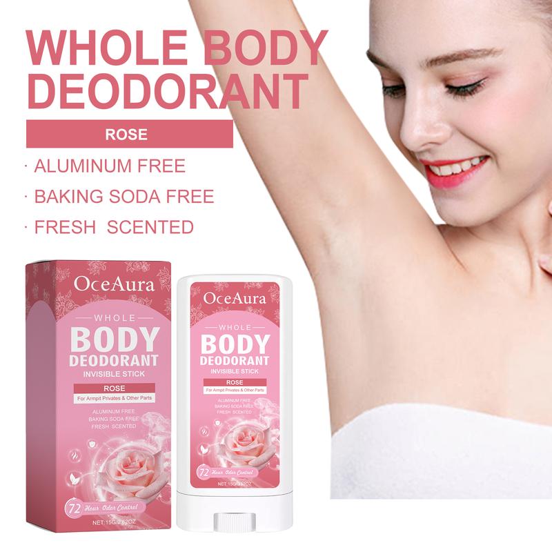 OceAura Rose Body Deodorant Stick with Rose Fragrance is natural and refreshing to reduce underarm odor Body Care Flower  Comfort Scented Scent Aroma