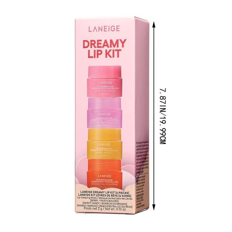 LANElGE black friday deals 2024 LipSleeping Mask, 4 Pcs Lip Balm SetMini Day And Night Repair Lip Balm,Moisturizing Lip Mask, Natural Bright,Provides Advanced Sunscreen, RepairDry Lips