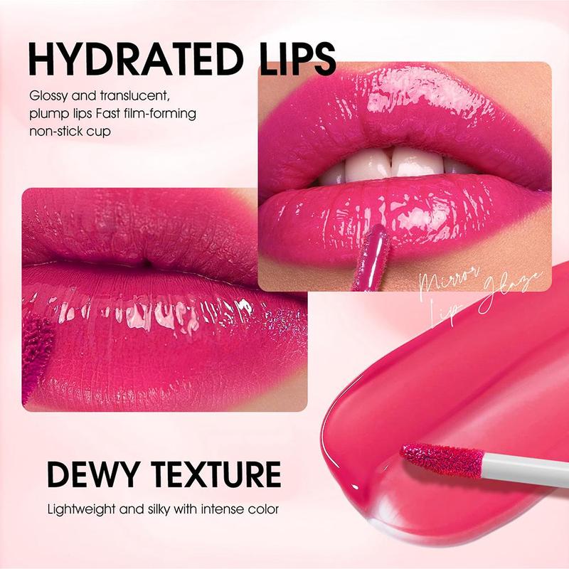 Long Lasting Lip Gloss Set, 12pcs Glossy Tinted Moisturizing Lip, Hydrating Glossy Lip Glaze Stick, Plumping Lip Oil Lip Stick for All Occasions Makeup for Girls and Women