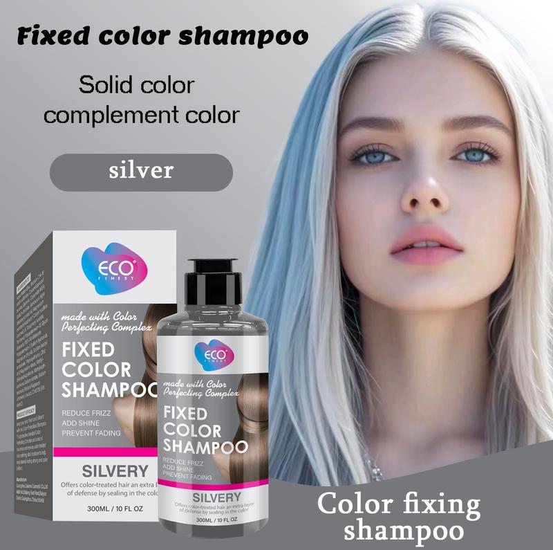 Fixed Color Shampoo, 300ml Color Last Shampoo, nourishes and awakens color-treated hair, Protect Hair & Maintain Vibrant Color No Fade Fresh Natural Hair Color Depositing Shampoo Hair Repair color shampoo Conditioner Gentle