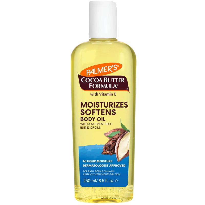 Palmer's Cocoa Butter Moisturizing Body Oil with Vitamin E, Radiant Looking Glow and Skin Hydration, Instant Absorption, Bath, Body and Shower, 8.5 Ounces