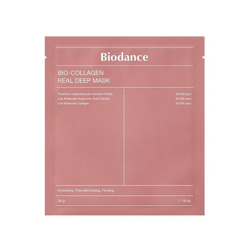 BIODANCE Bio Collagen Real Deep Mask, 34g Hydrating and Pore Tightening Sheet Mask for Face | Low Molecular Collagen Ampoule