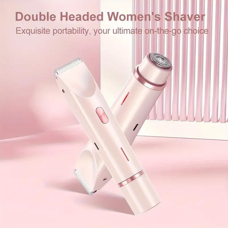 2 in 1 Electric Shaver, 1 Count Portable Rechargeable Wet & Dry Use Hair Removal Tool, Safety Hair Removal Tool for Women