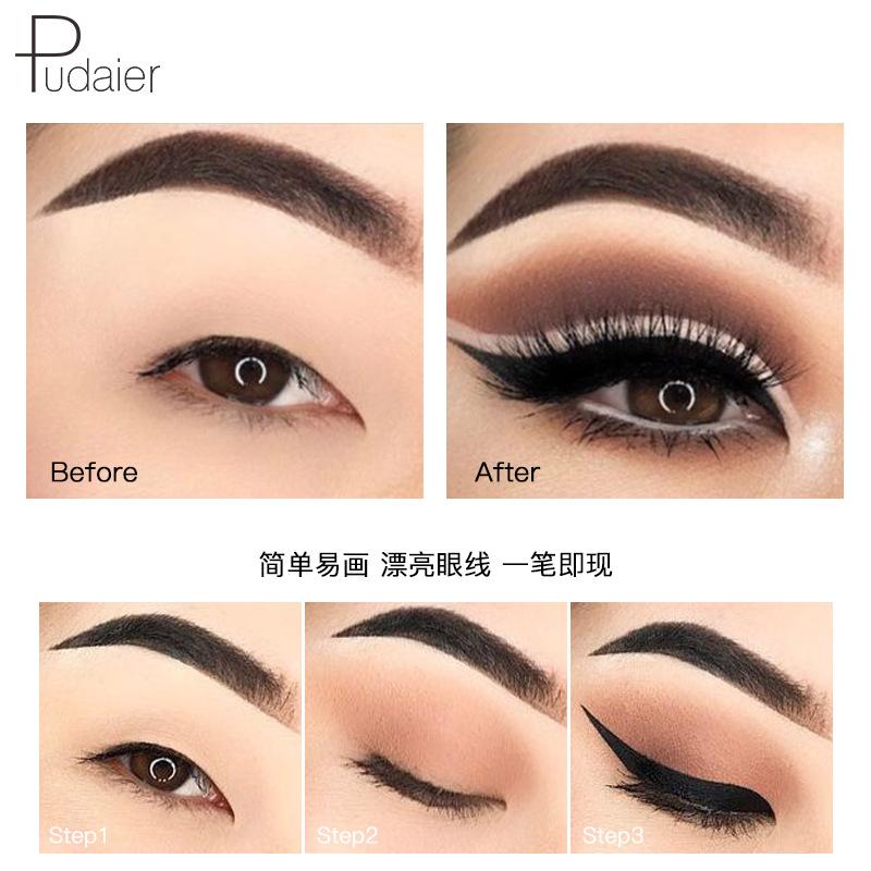 Eyeliner Waterproof Sweat-Proof Not Smudge Quick-Drying Beginner Soft Head Liquid Eyeliner Lipliner Makeup