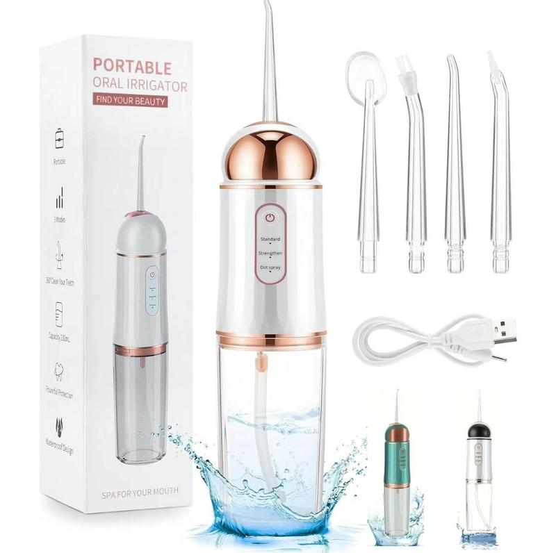 Portable Oral Irrigator - Advanced Water Flossing Technology, Adjustable Pressure Settings Flosser Teeth Cleaner