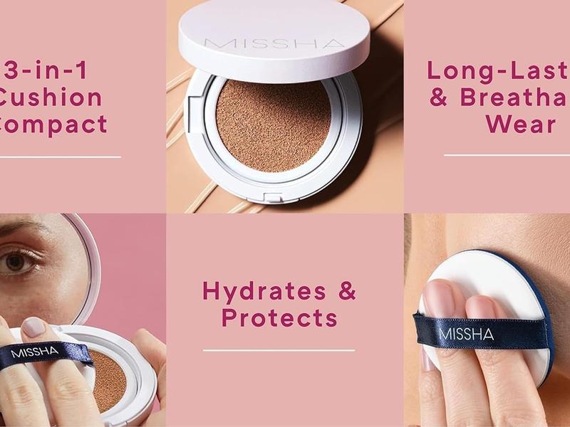 MISSHA Magic Cushion Foundation No.23 Natural Beige - Flawless Coverage, Dewy Finish, Easy Application