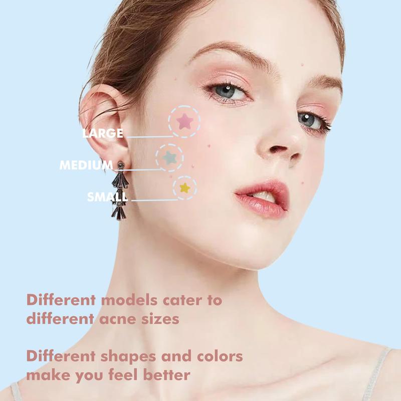 Hecmoks Pimple Patches for Face, Hydrocolloid Acne Patches, Cute Star Zit Covers, Colorful Spot Stickers with Tea Tree, Salicylic Acid & Cica Oil| 3 Sizes Skincare Calendula Skincare Calendula Skincare Calendula Skincare Calendula Matte Uv