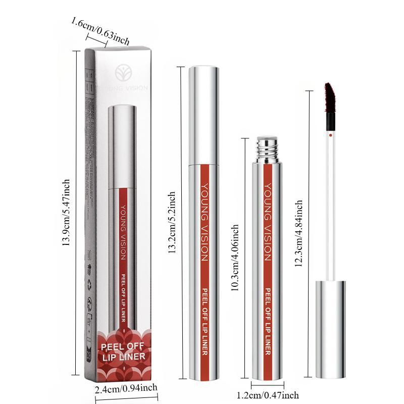 3 Counts Peel Off Lip Liner Tattoo Pen Set, Long-lasting Lip Stain, Waterproof & Smudge-proof Peel Off Lip Liner Stain, Peel Off Lipstick, Natural Lip Definition, Gift for Mom Girls, Christmas Gift