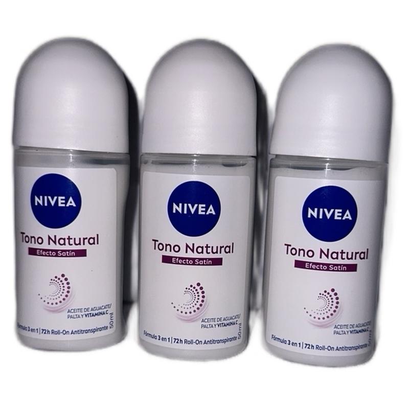 Nivea Satin Effect or Pearl & Beauty Roll On Moisturizing Deodorant Avocado and Vitamin C choice of Single, set of 2, 3, or 4.