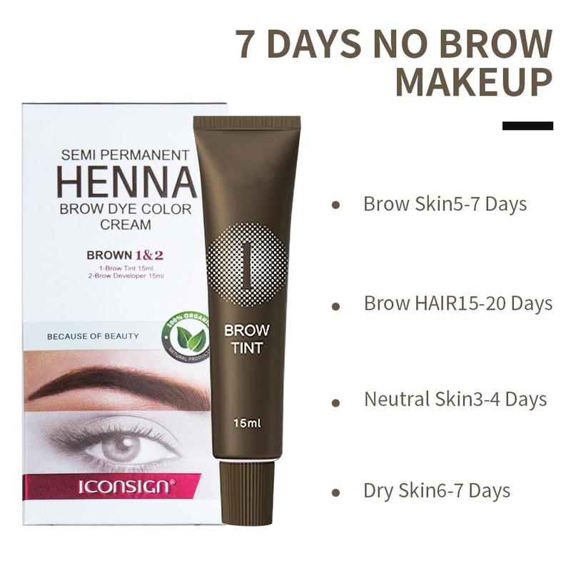 Eyebrow Dye Kit, 1 Set Long Lasting Eyebrow Dye Cream, Waterproof Eyebrow Tinting Kit, Eye Brow Makeup Tool for Women & Girls