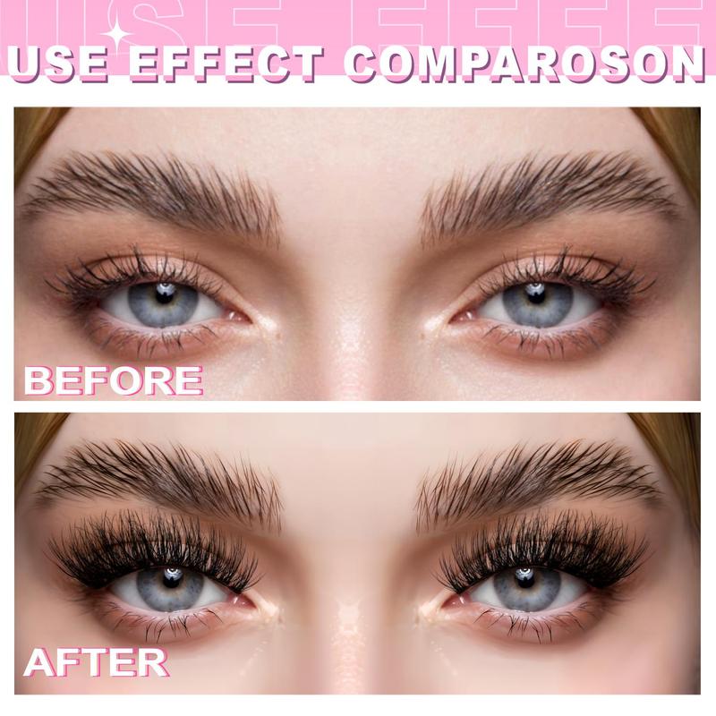 17 18mm Volumized False Eyelashes, 54 Pairs Natural Look Eyelash Extensions, Self Grafting Curl Eyelashes, Eye Makeup Enhancement False Eyelashes for Women & Girls