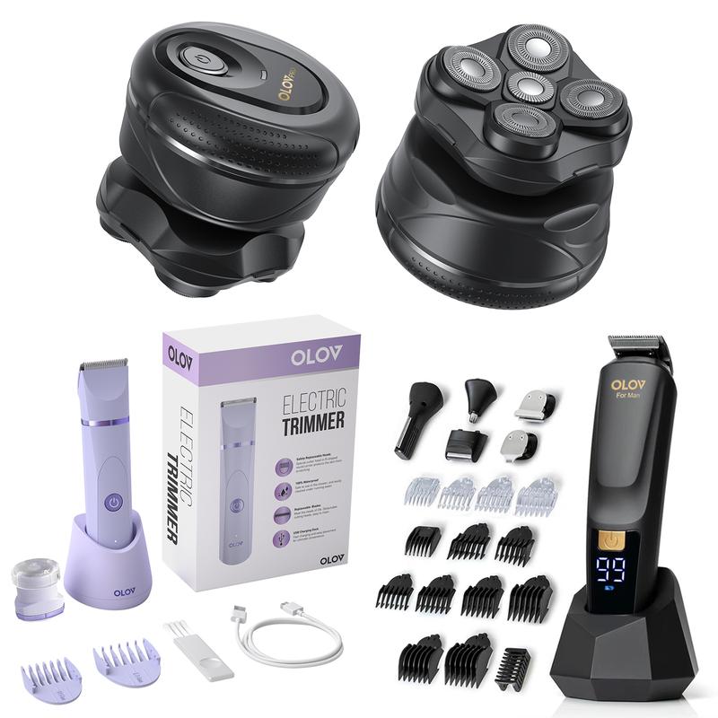 OLOV three-piece family grooming set. For men and women to share, easy care for the whole family, beautiful equipment suitable for every family, birthday gift, Halloween gift, New Year gift