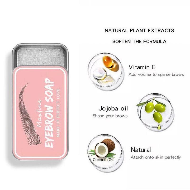 Long Lasting Clear Eyebrow Wax with Eyebrow Brush, Natural Look Eyebrow Styling Wax, Lightweight Eyebrow Setting Gel, Eyebrow Primer Makeup Set for Women