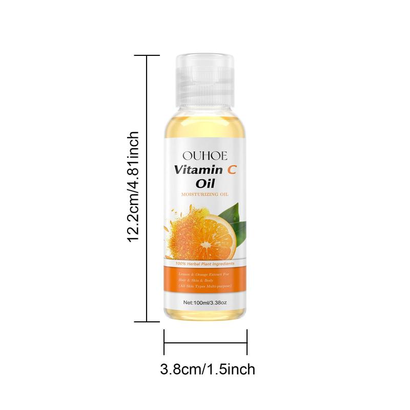 Vitamin C Essential Oil, Moisturizing Skin Care Essential Oil for Soothing Dry Skin, Hydrating & Nourishing Serum for Face & Body, Skin Care Product for Women