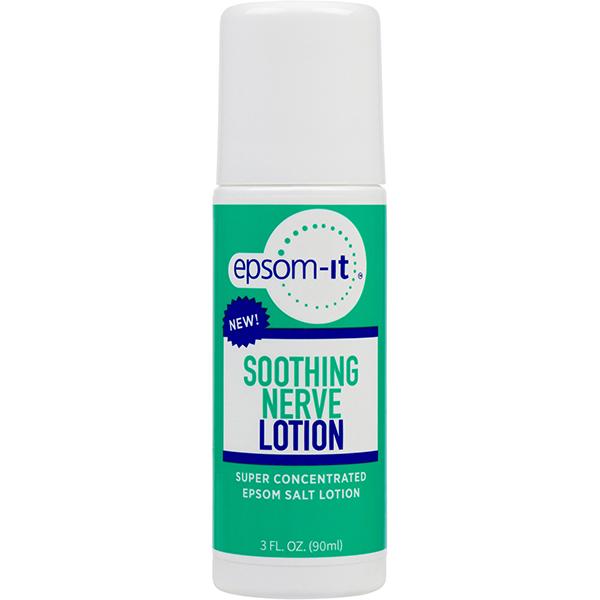 Epsom-It Soothing Nerve Lotion - Epsom Salt Magnesium Lotion & Topical Magnesium Cream with Capsaicin & Arnica for Sore Muscles & Better Sleep, 3oz