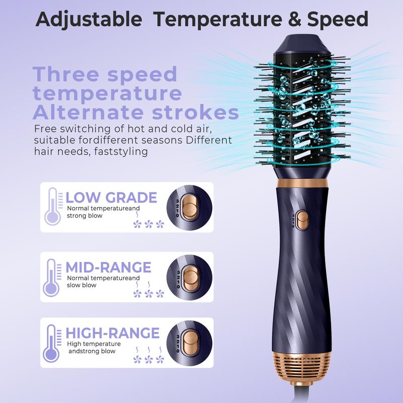 OKWRAP 6 in One Hot Air Brush, Comfort 1000W Powerful Negative Ionic Air Curler Hair Styler Set,Thanksgiving Day & Christmas & Fall Gifts