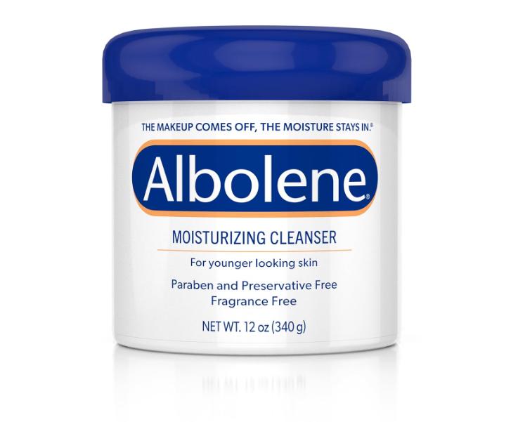 Albolene Face Moisturizer and Makeup Remover, Facial Cleanser and Cleansing Balm, Beta Carotene Fragrance Free Cream, 12 oz