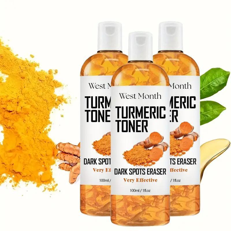 West&Month Turmeric Brightening Toner with Collagen and Mint Leaf Extract, 100ml - Facial Skincare for Skin Repair and Comfort