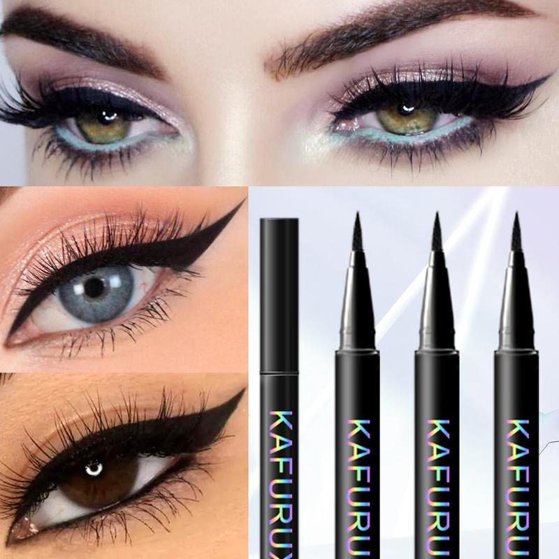 Waterproof Liquid Eyeliner, 1 Count 5 Counts Long Lasting Eyeliner, Quick Drying Eyeliner Pen, Professional Daily Makeup Accessories