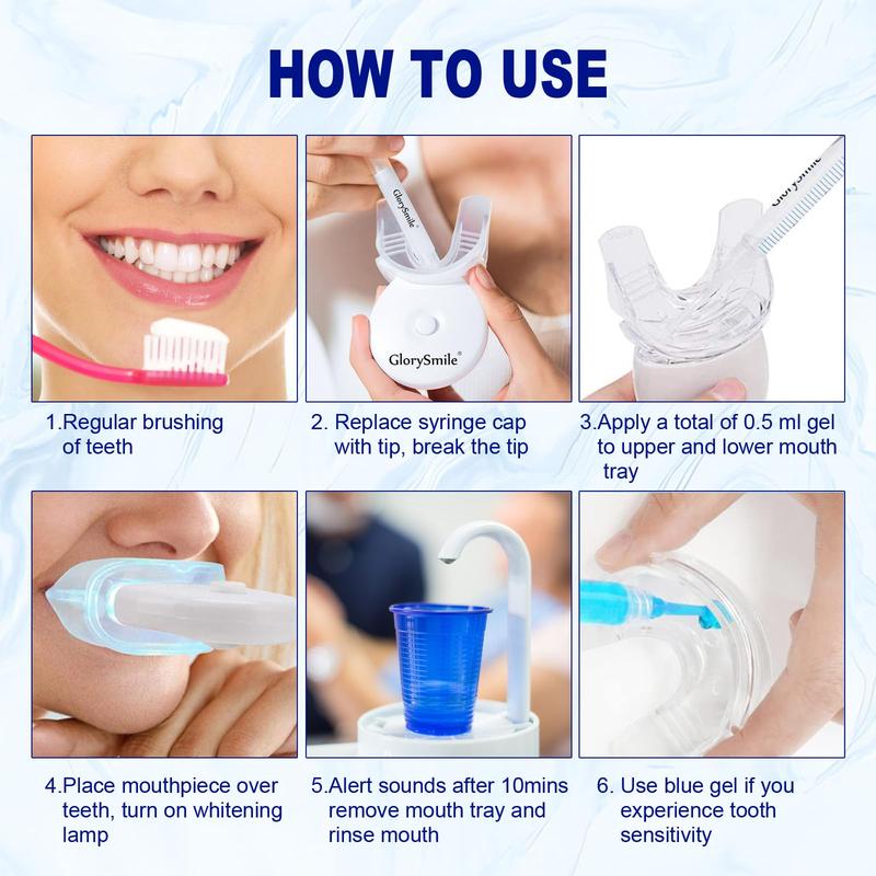 Teeth Whitening Kit,Teeth Whitening Light with 3 Carbamide Peroxide Teeth Whitening Gel for Sensitive Teeth, Travel-Friendly, Effective, Gentle,Safe,Easy to Use