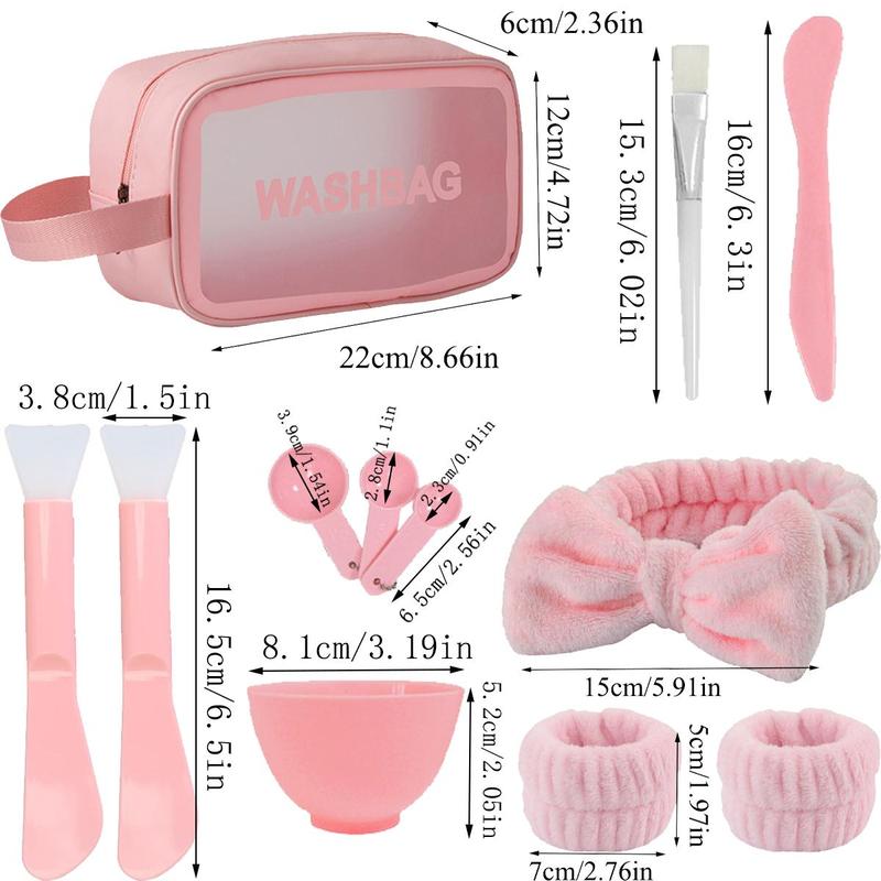 Portable Facial Cleansing Tool Set, 1 Set Waterproof Storage Toiletry Bag & Facial Washing Tool & Facial Massager, Facial Skin Care Tool for Women