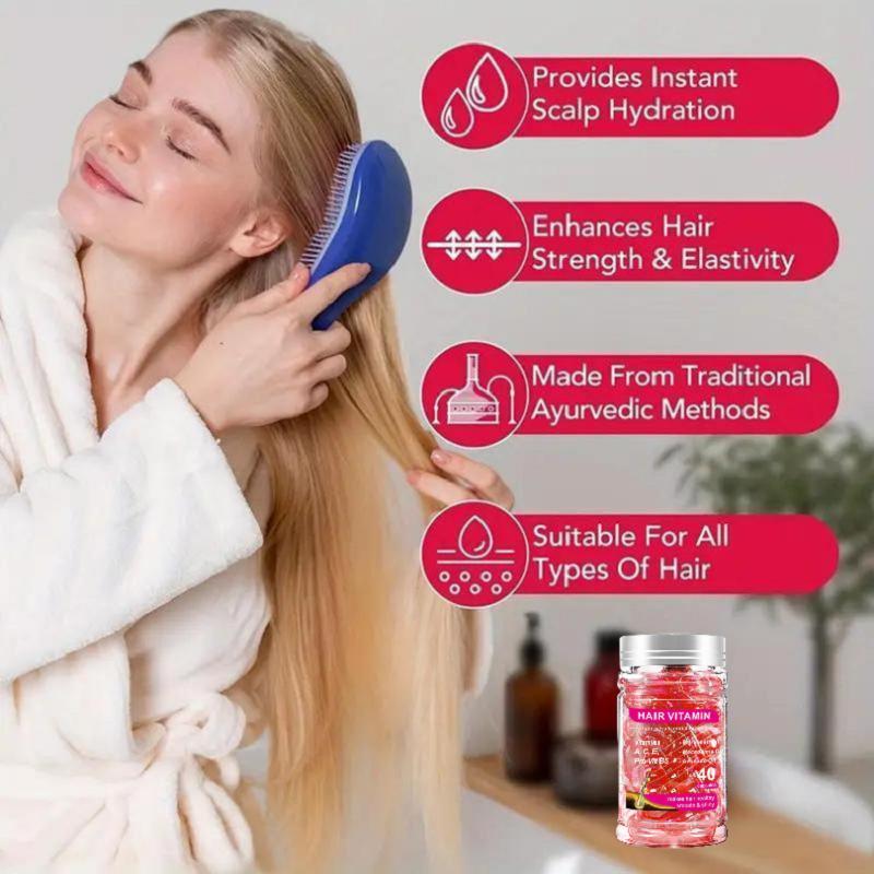 Hair Vitamin Capsules, Hair Serum, Nourishing Hair Essence Oil Capsules, Natural Hair Care Product for & Hair Care, Christmas Gift