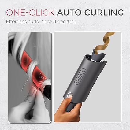 TYMO Ring Plus Ionic Hair Straightener Brush & TYMO CurlPro & Hair Oil - Compacted Wave Curling Iron for Easy Comfort Styling hair