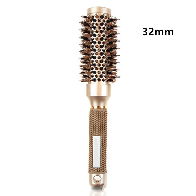 Round Hair Brush, 1 Count Professional Hair Comb, Salon Barber Hairbrush, Hairdressing Styling Tool, Heatless Hair Styling Tool for Women & Men