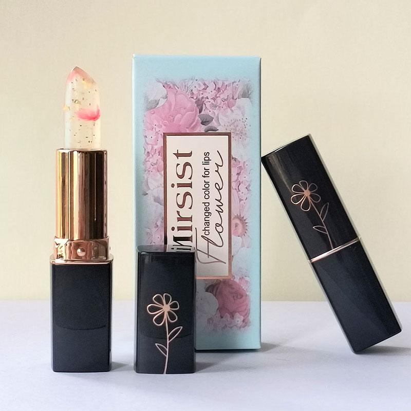 Clear Gold Leaf Flower Jelly Lipstick, Long Lasting Moisturizing Lip Balm, Summer Fridays Lip Balm, Color-changing Jelly Lip Gloss, Lip Care Product