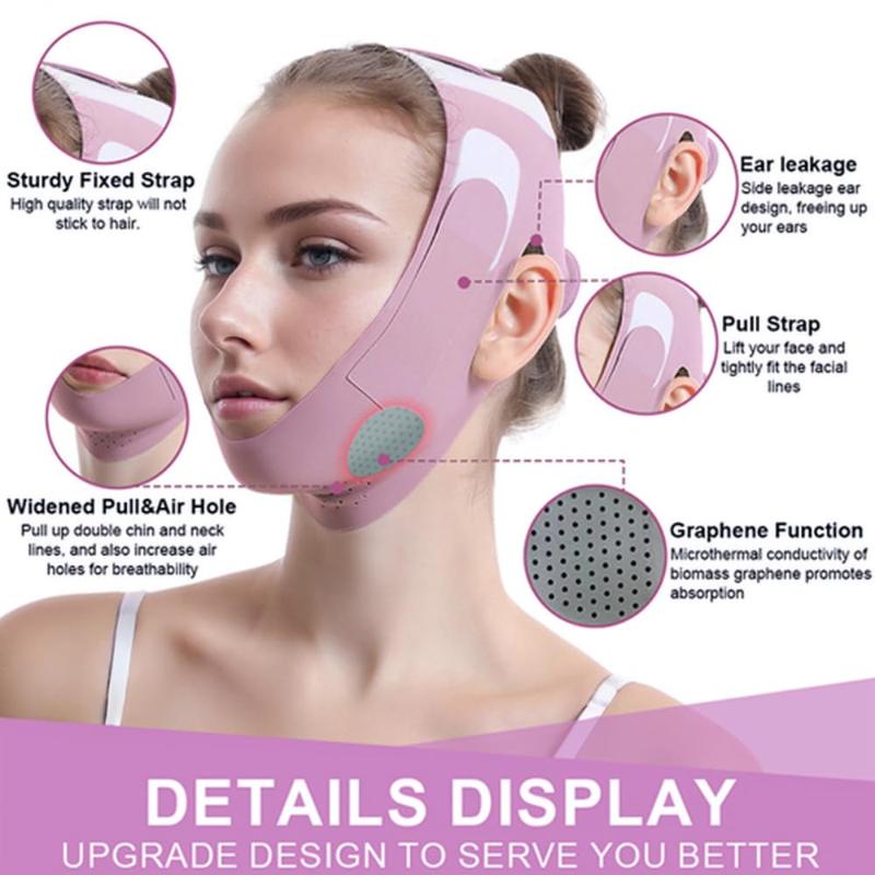 V-Line Mask Chin Up Mask V Shaped Face Mask Chin strap for sleeping, Jaw Exerciser Comfort Comfort Comfort Facial Skincare Adjustable Contour Tightening