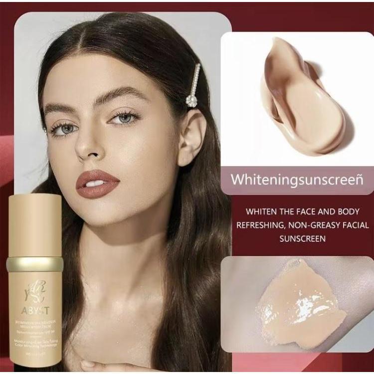 【waterproof sunscreen concealer] Medium Spectrum SPF 50+ Foundation;Fast Time-Saving 4-in-1 Foundation-Sun Protection for Gym,sports,and Dancing cosmetic Powder Makeup